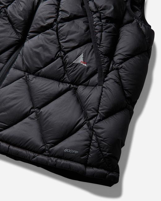 Roa Black Nuna 800 Fill Power Hooded Down Vest for men