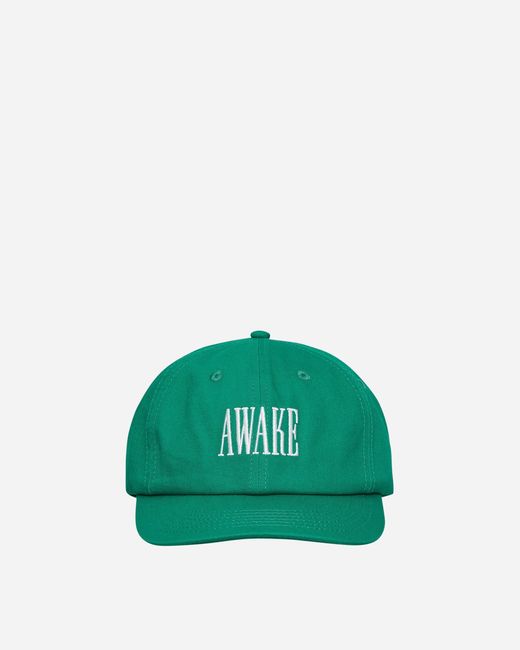 AWAKE NY Green Embroidered Logo Hat for men