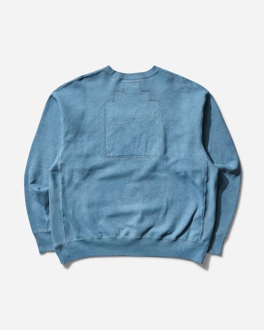 Cav Empt Blue Men S Overdye Flare Crewneck Sweatshirt for men