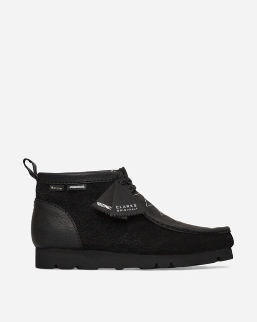 Clarks Neighborhood Wallabee Gore-tex Boots in Black for Men | Lyst