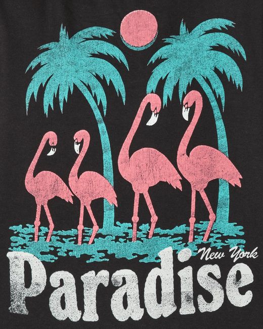 Paradis3 Black Storks Crewneck Sweatshirt for men