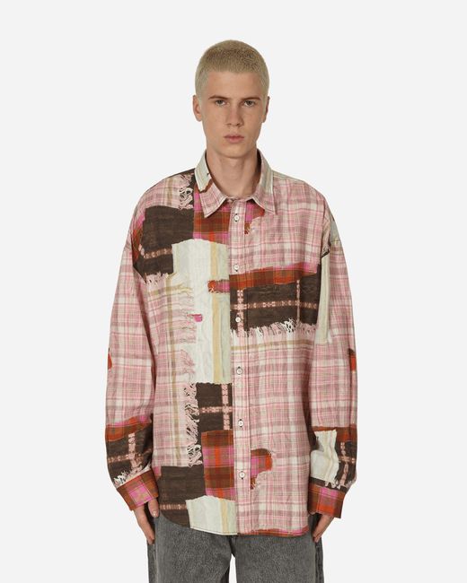 Acne Pink Print Button-up Shirt / Multicolor for men