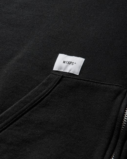 (w)taps Black S Throwdy Zip Hoodie for men