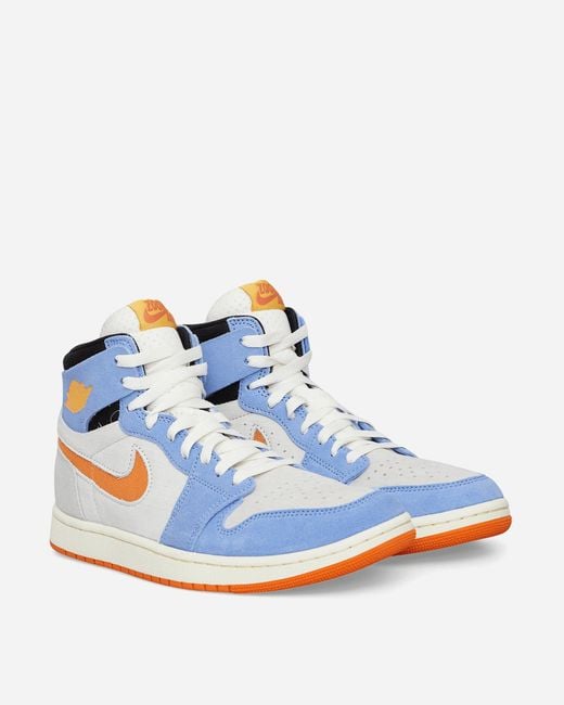 Nike Blue Air Jordan 1 Zoom Air Cmft 2 Sneakers Sail / Alpha Orange for men