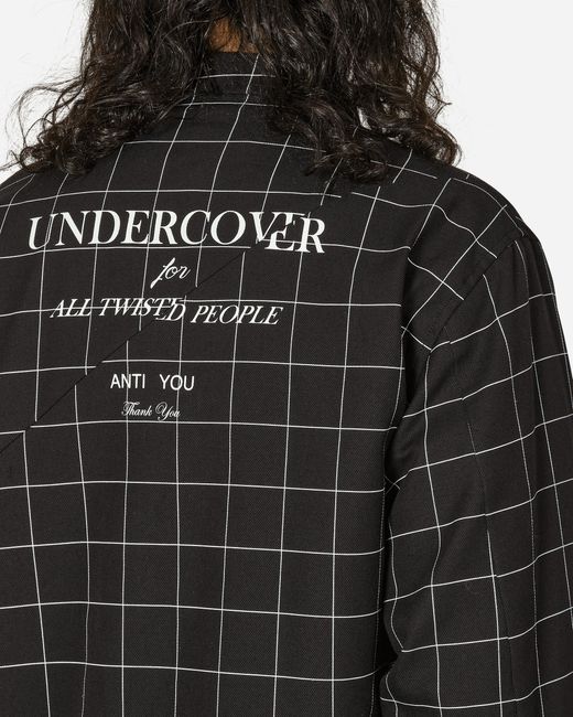 Undercover Black Grid Jacket for men