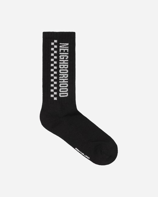 Neighborhood Black Ci Checker Socks for men
