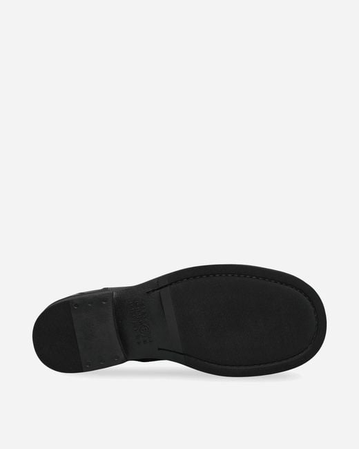 MM6 by Maison Margiela Black Leather Biker Chelsea Boots for men