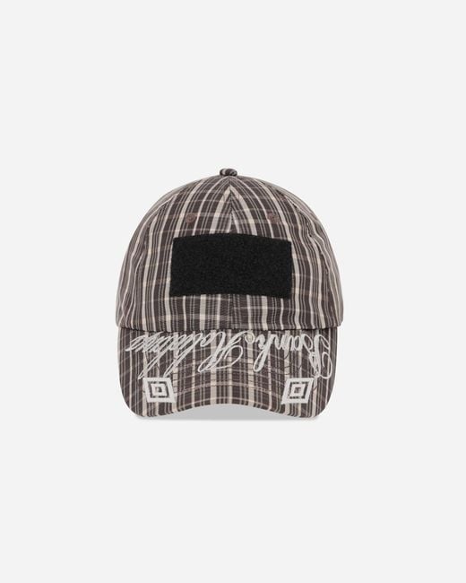 Umbro White Check Hazard Cap Beige / Dark for men