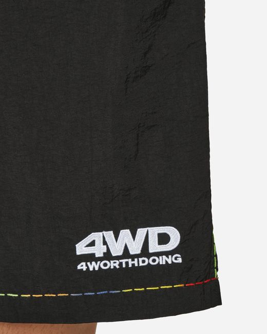 4 Worth Doing Black Gradient Stitched Shorts for men