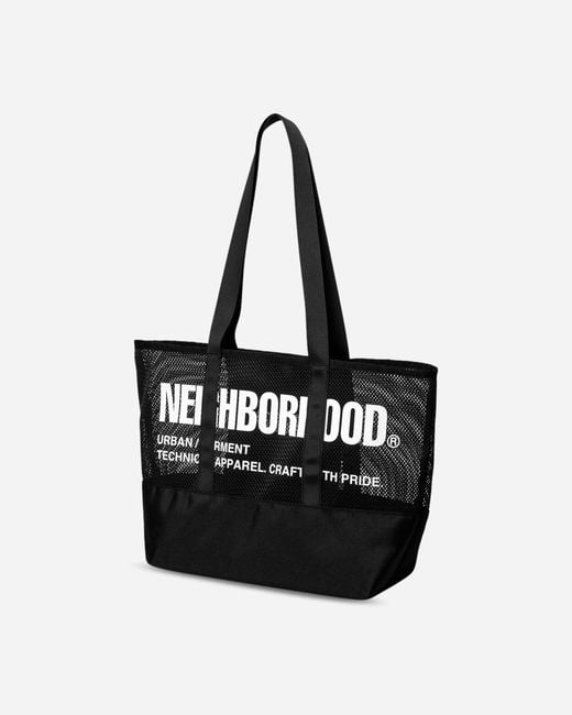 Neighborhood Black Mesh Tote Bag for men