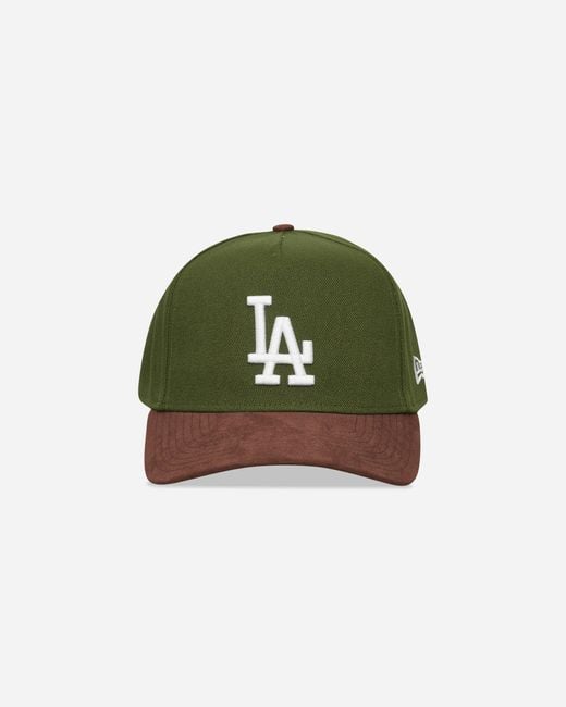 KTZ La Dodgers Mlb Suede Visor 9forty E-frame Cap Dark Green for men