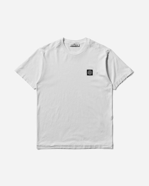 Stone Island Gray 60/2 Cotton Jersey T-Shirt for men