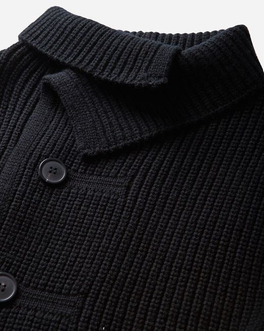 Dries Van Noten Black S Asymmetric Funnel Neck Cardigan for men