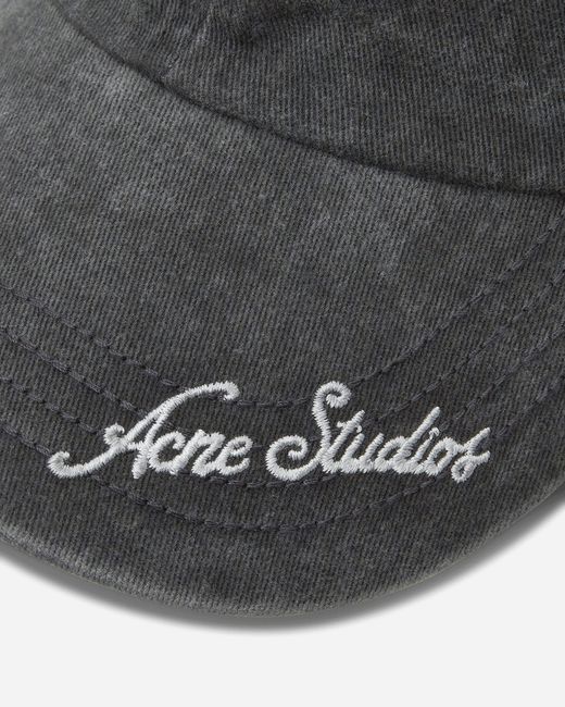 Acne Black Logo Cap Faded for men