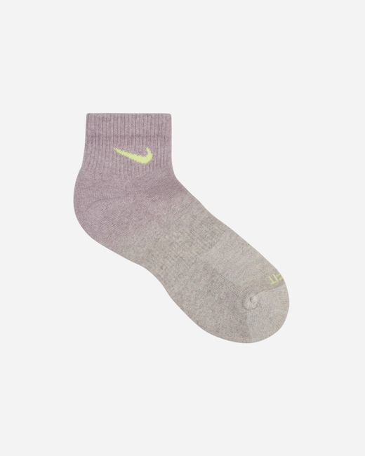 Nike White Everyday Plus Cushioned Ankle Socks / / Cream for men