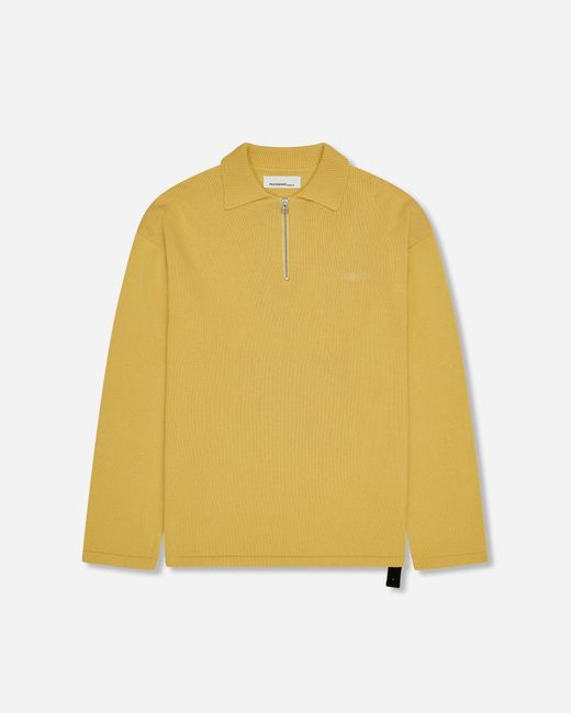 Oamc Peacemaker Yellow Men S Knit Polo for men