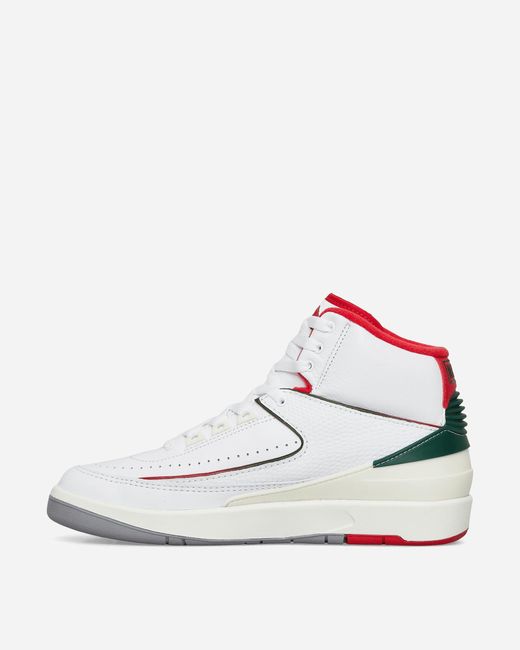 Nike White Air Jordan 2 Retro (Gs) Sneakers / Fire / Fir / Sail for men