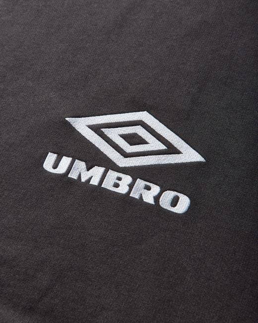 Umbro Black Og Logo Masked Hoodie Washed for men