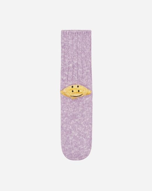 Kapital Pink 56 Yarns 3x1 Rib Rainbowy Happy Heel Socks for men