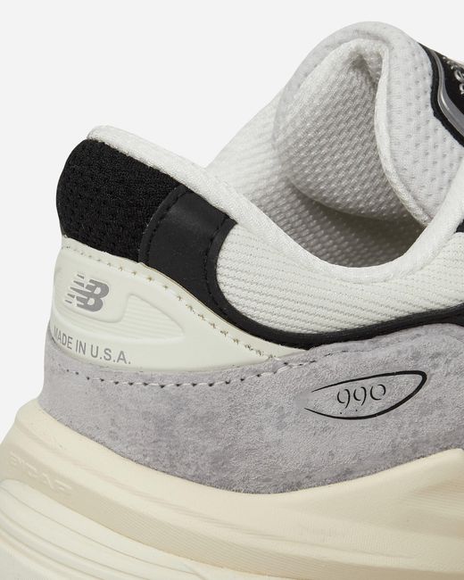 New Balance White Made In Usa 990v6 Sneakers / Black for men