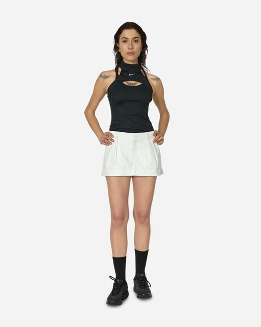 Nike White Low-Rise Canvas Mini Skirt Summit