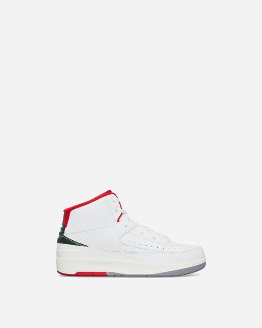 Nike Air Jordan 2 Retro (ps) Sneakers White / Fire Red / Fir / Sail for men