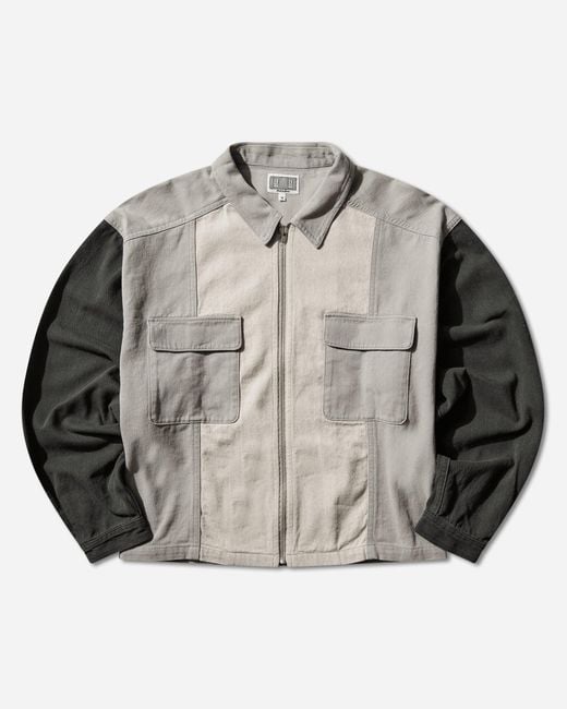 Cav Empt Gray S Stripe Cut Short Shirt Jacket for men