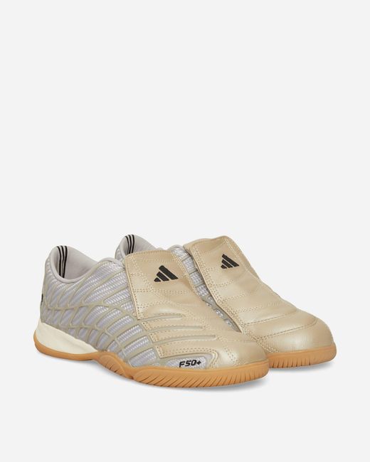Adidas White Slam Jam F50 Sala Sp Consortium Sneakers Clear Granite Cream for men