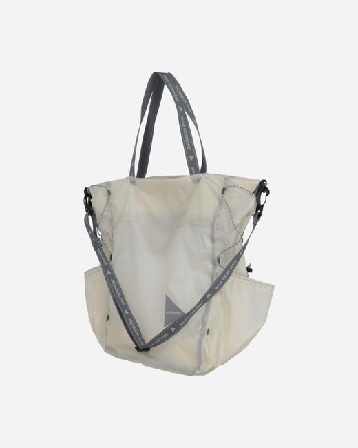 And Wander Gray Sil Tote Bag Off for men