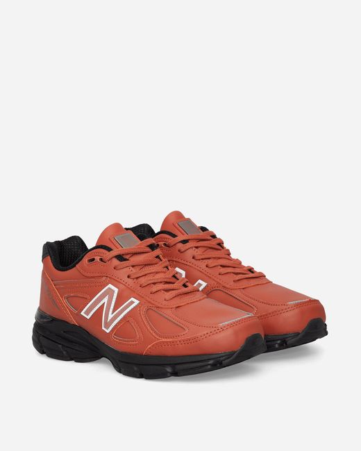 New Balance Red Made In Usa 990v4 Sneakers Mahogany for men
