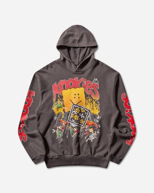 Kapital Gray Men S Sweat Knit Hoodie (buster Peckish Rainbowy) Ink for men