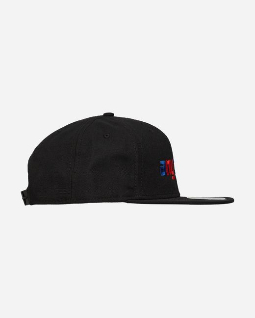 Anything Black Speedball Logo Flat Brim Hat for men