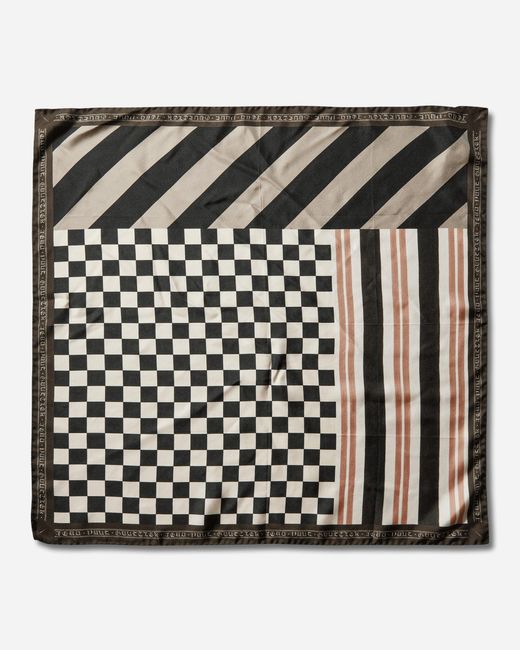 Jean Paul Gaultier White Patchwork Print Silk Scarf