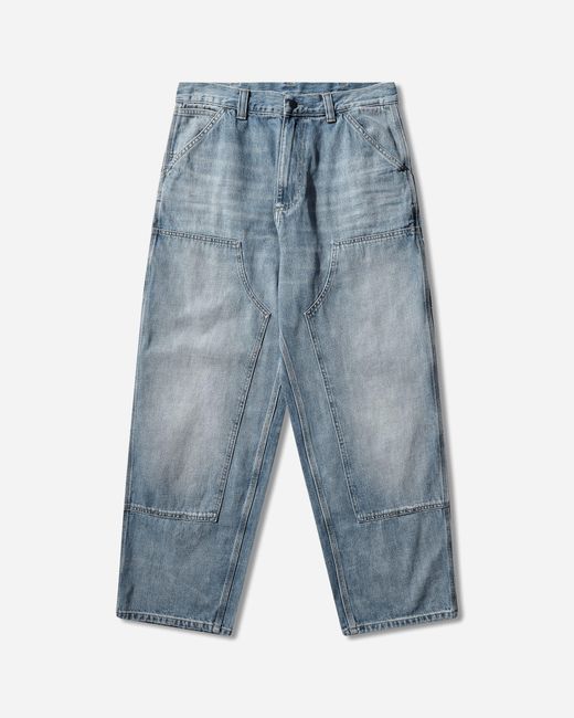 Carhartt Blue Og Double Knee Pants (Burst Washed) for men