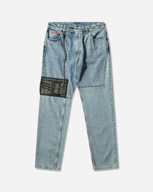 Martine Rose Blue Wallet Jeans Patchwork Wash for men