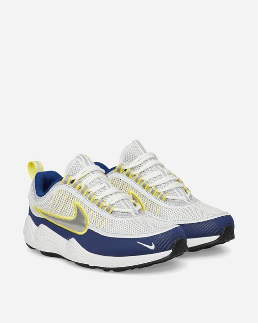Nike White Air Zoom Spiridon Sneakers Deep Royal Metallic for men