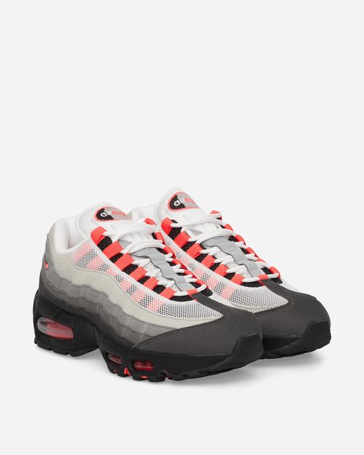 Nike Black Air Max 95 Og Sneakers Medium Ash / Solar Red for men