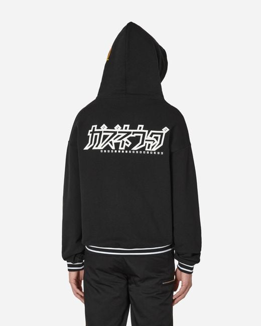 SLAM JAM Black Gaznevada Graphic Hooded Sweatshirt for men