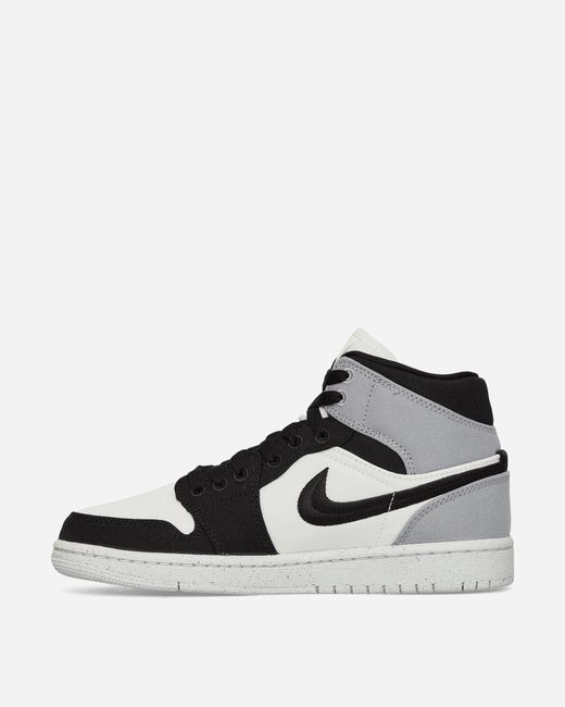 Nike Air Jordan 1 Mid Canvas Mid-top Trainers in White | Lyst UK