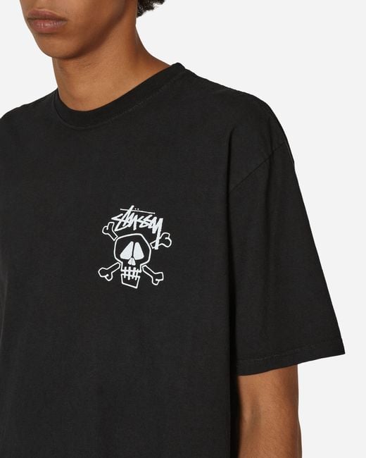 ★【Stussy】★Stussy Skull & Bones Pigment Dyed T-Shirt★ Stussy - Skull & Bones Pigment Dyed Tee : Black – arts - rec