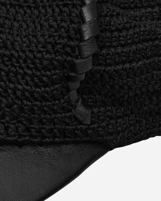 SSU Black Ursa Leather Lace Bakerboy Cap