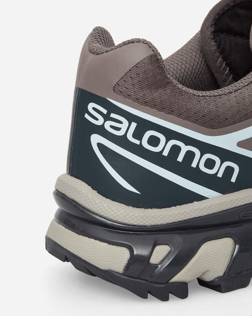 Salomon Gray Xt-6 Sneakers Plum Kitten / India Ink / Ballad Blue for men