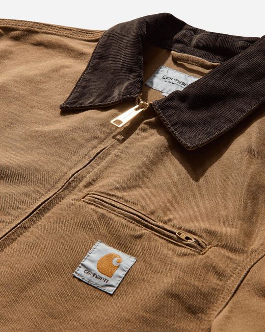 Carhartt Brown Detroit Jacket Tobacco (Rinsed) for men