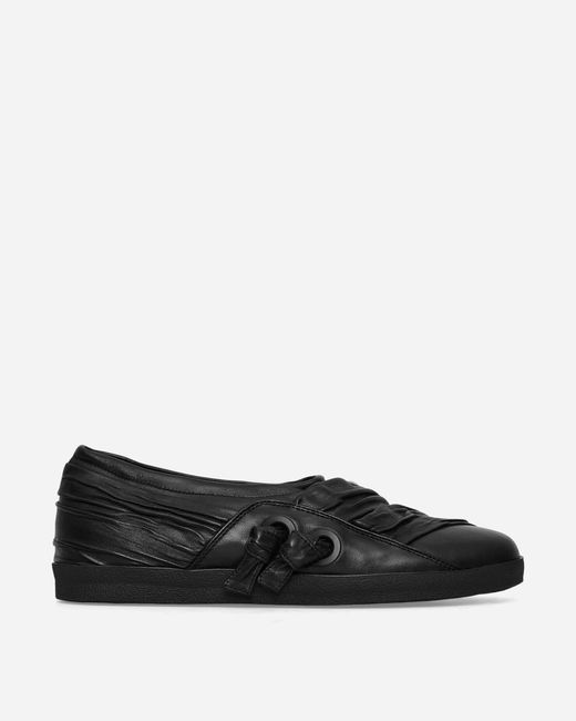 Kiko Kostadinov Black Wrinkled Slip On Shoes Anthracite for men