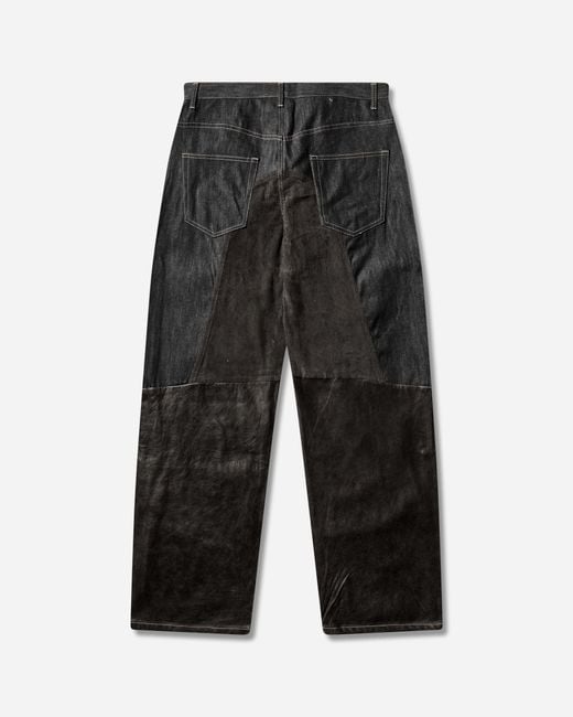 Protocol Index Men S Paneled Hybrid Denim Pants Indigo / Leather