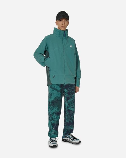 Nike Green Acg Wolf Tree All-over Print Trousers Bicoastal / Thunder Blue for men