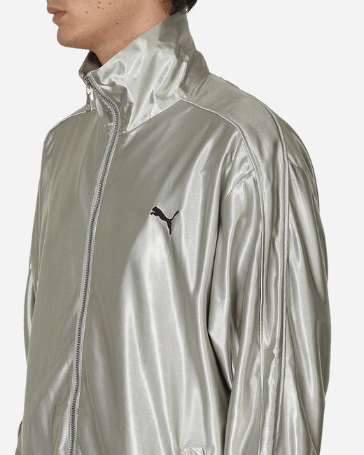 PUMA Oversized Metallic Track Jacket Cool Light Gray for men