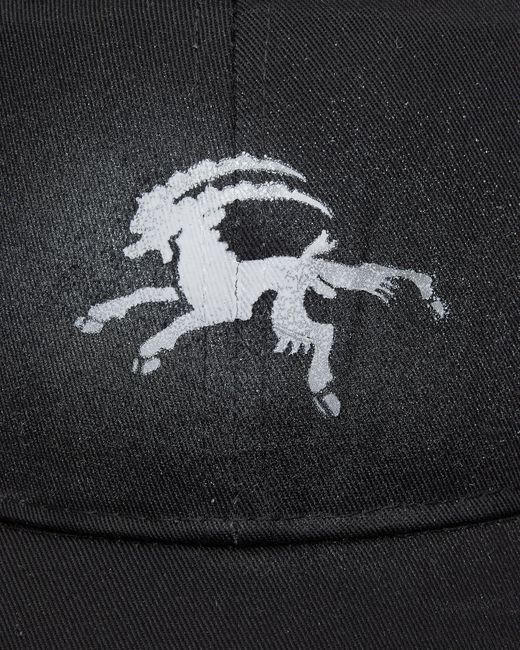 PROTOTYPES Black Sprayed Goat Cut Up Cap for men