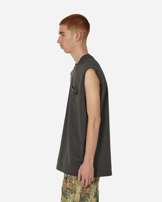 Song For The Mute Black Blue Stem Sleeveless Tank Washed for men