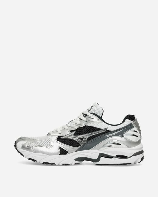 Mizuno White Wave Rider 10 S Sneakers / Silver / Black for men